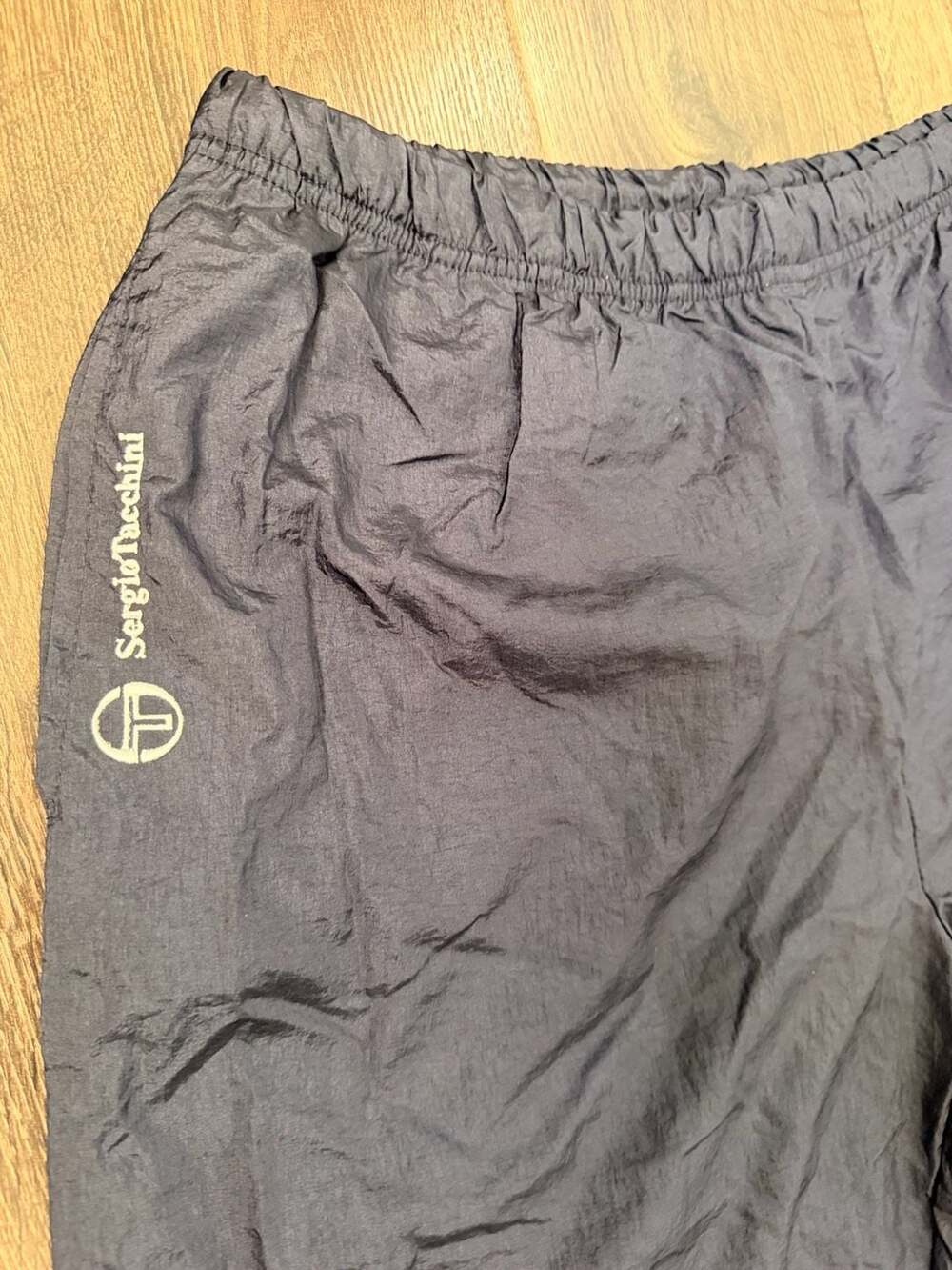 Vintage Sergio Tacchini Blue Windbreaker Track Pants Size 38 - Picture 2 of 7